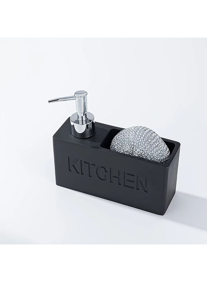 White Soap Dispenser With Built In Cleaning Brush And Storage Box Phthalate Free - Image 4